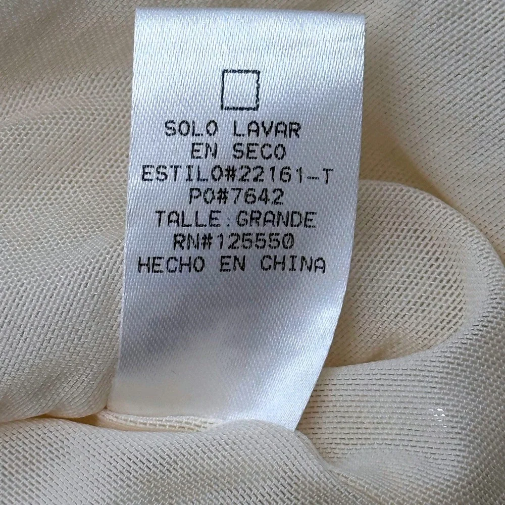 Donnee Par Dieu Cream Sequin Blazer Jacket Large Champagne Sparkle 22161-T‎